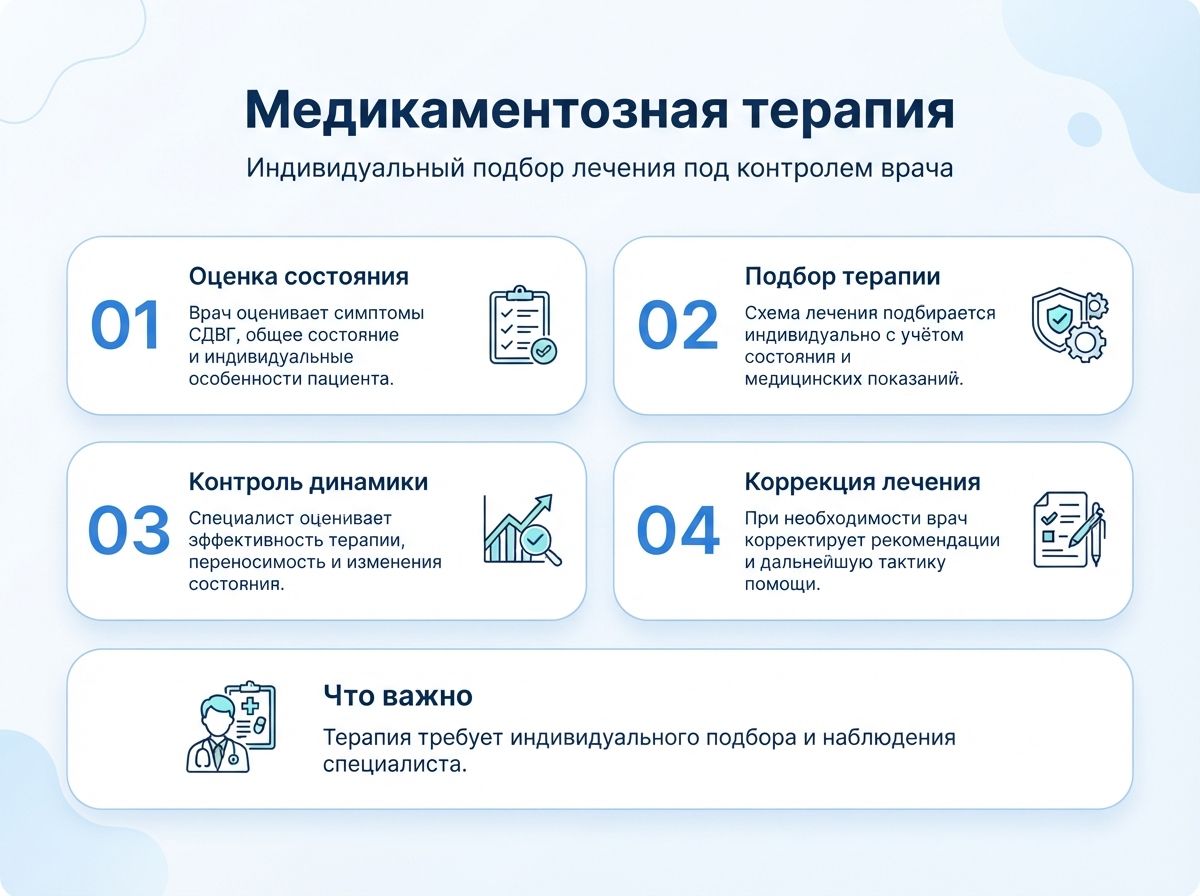 Лечение СДВГ в Константиновке у детей и взрослыхинфографика